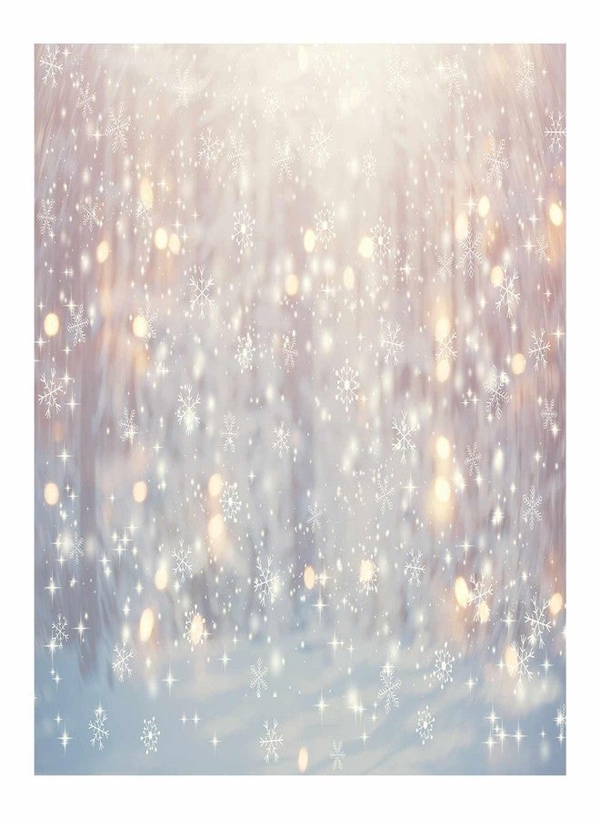 Allenjoy 8 x 6 FT Winter Wonderland Photography Backdrop Christmas Glitter Bokeh Snowflakes Background for Kids Children Newborn Baby Shower Birthday Party Decor Banner Portrait Photo Booth Props - Image 1
