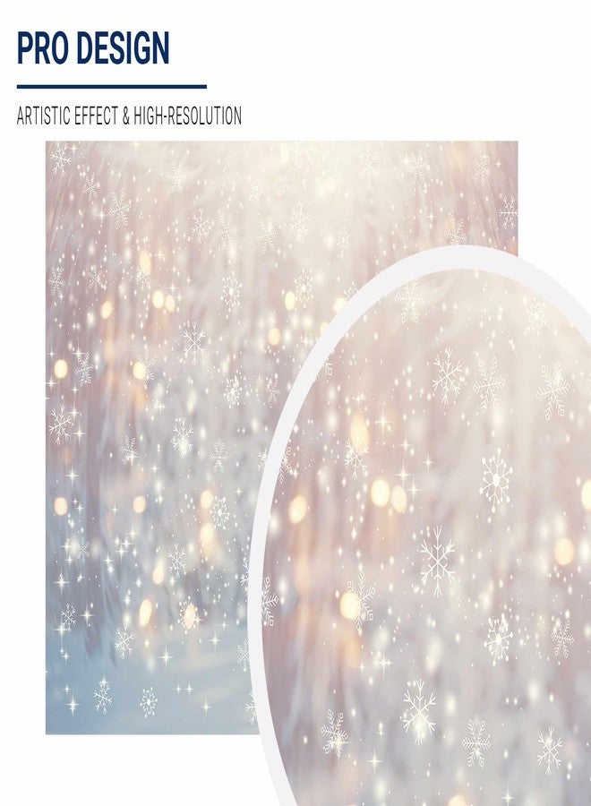Allenjoy 8 x 6 FT Winter Wonderland Photography Backdrop Christmas Glitter Bokeh Snowflakes Background for Kids Children Newborn Baby Shower Birthday Party Decor Banner Portrait Photo Booth Props - Image 2