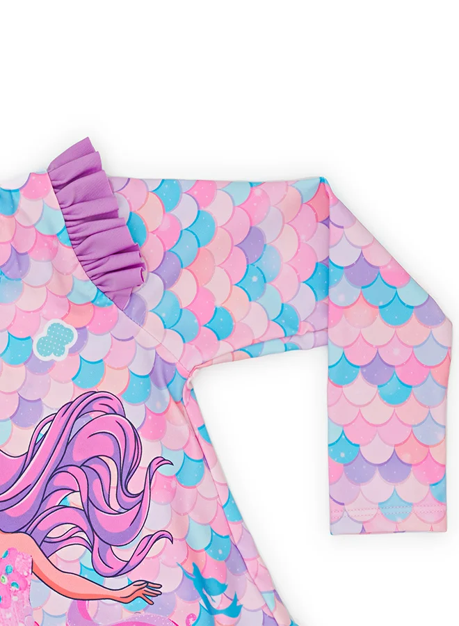 بيبي كلو Adorable Mermaid Print Swimwear for Girls