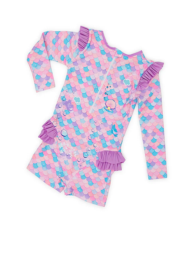 babyqlo Adorable Mermaid Print Swimwear for Girls