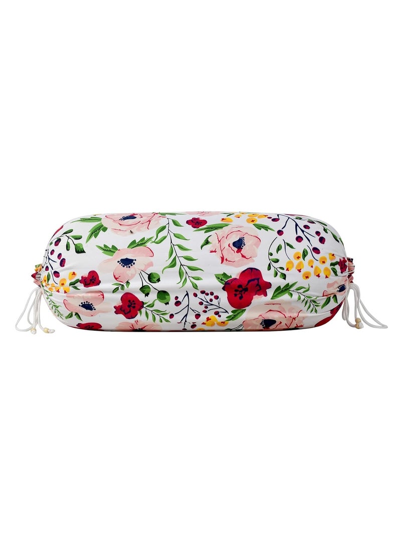 Kuber Industries Kuber Industries Bolster Cover Soft Bolster Pillow Cover for Bedroom Living Room Bolster Cover 16 X 32 Pack of 8 White Pink  - Image 2