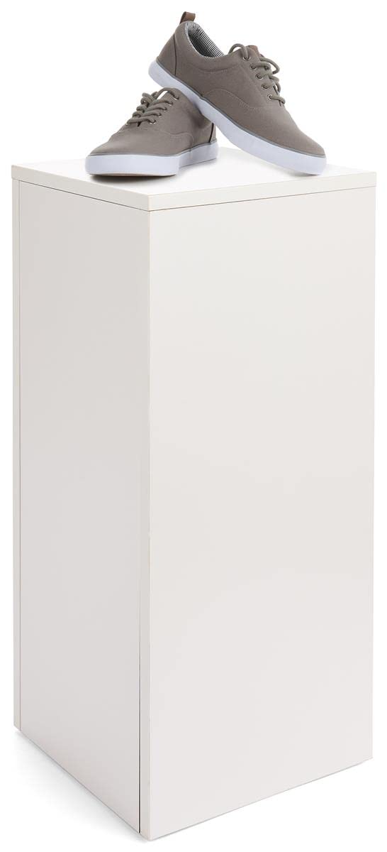 Displays2go Gallery Display Column Laminated Particle Board and Melamine Construction  White Laminate Finish WDCUBEWHT2 - Image 4