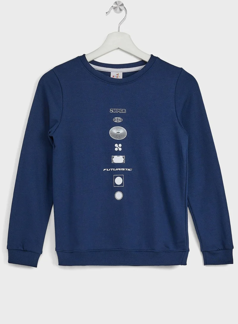 Pinata Boys Printed Sweatshirt And Jogger Set
