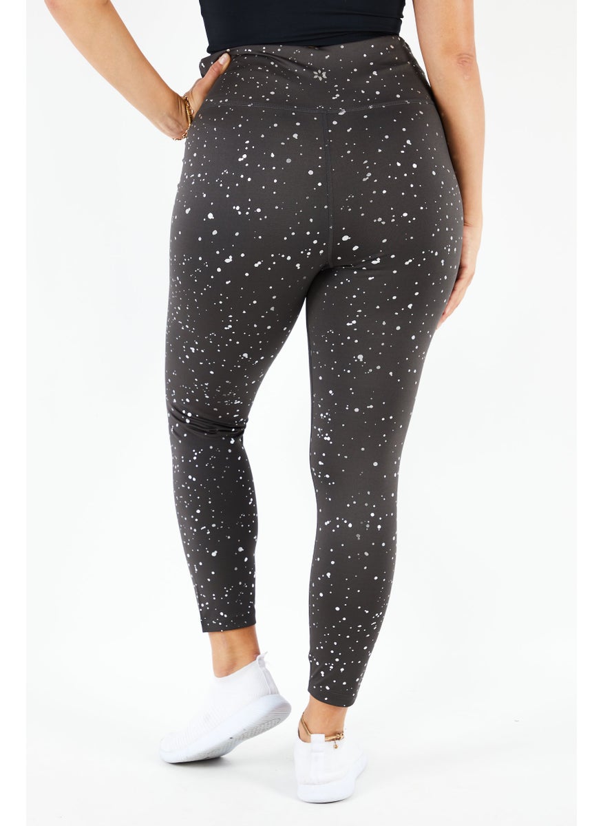 NINE WEST Women Sportswear Fit Textured Training Leggings, Black  - Image 4