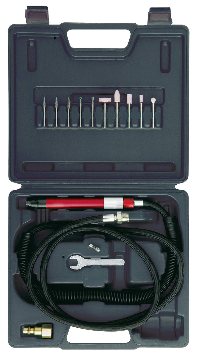 Chicago Pneumatic CP9104Q Kit - Air Pencil Die Grinder Tool, Welder, Woodworking, Automotive Car Detailing, Stainless Steel Polisher, Heavy Duty, 1/8 Inch (3mm), 0.05 HP / 40 W - 60000 RPM,Red - Image 1