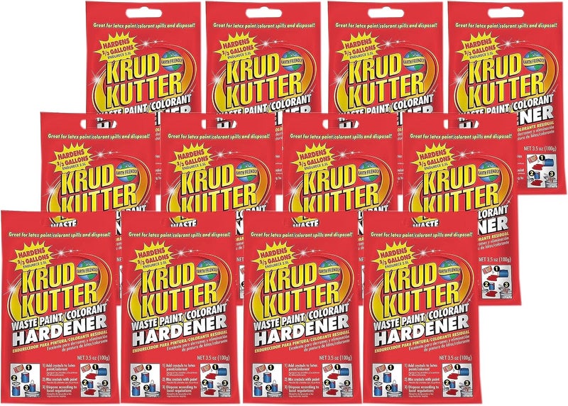 Krud Kutter PH3512-12PK Waste Paint Hardener Crystals, 3.5 oz, Cream, 12 Pack - Image 1