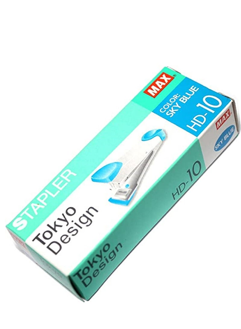 Max Stapler 15 sheets Max HD-10 Erganomic Style Sky Blue  - Image 4