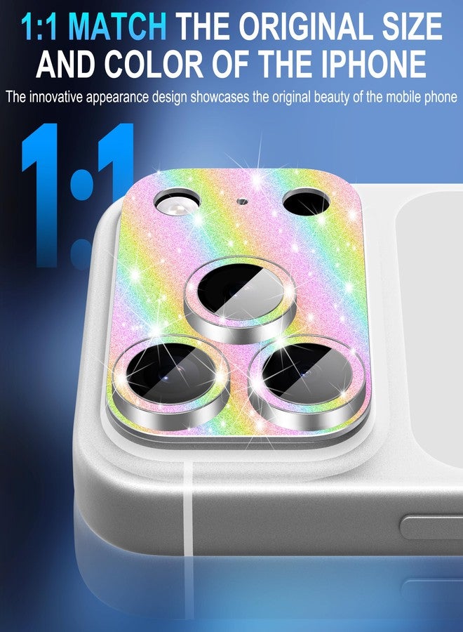 سومان فيلم حماية عدسة الكاميرا من Suoman لهاتف iPhone 17 Pro Max، فيلم كاميرا iPhone 17 Pro Max مزين بترتر لامع - لون - Image 5