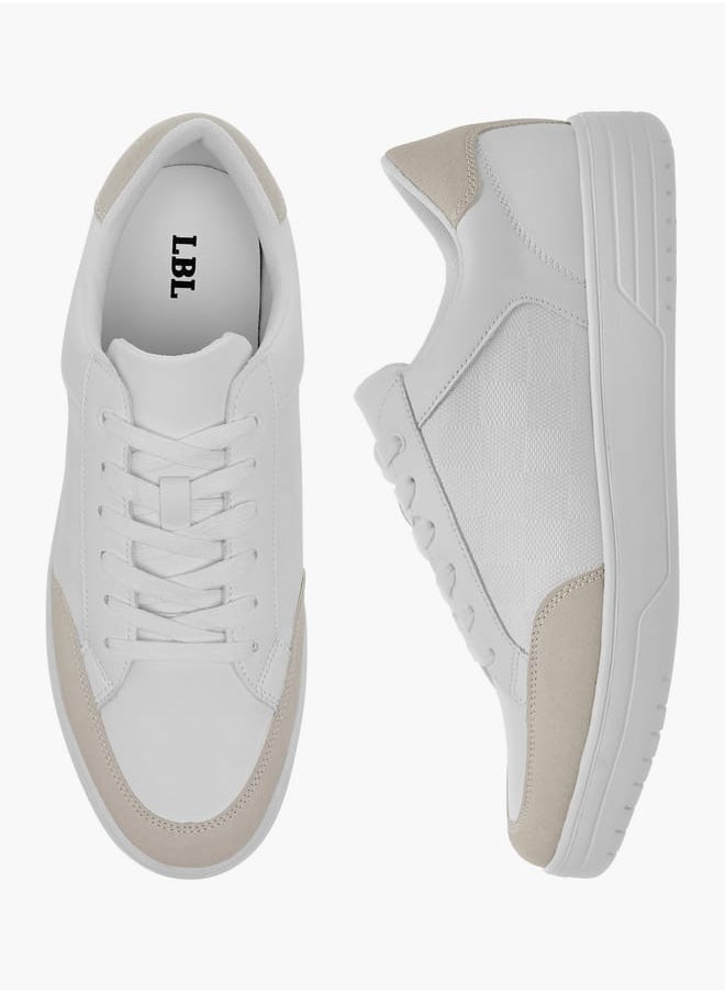 LBL by Shoexpress Men Panelled Lace-Up Sneakers  - Image 1
