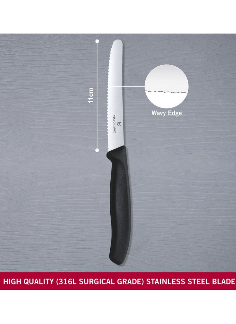 Victorinox - Victorinox 6.7733 Swiss Classic Paring 4" Serrated Blade Black - Image 1