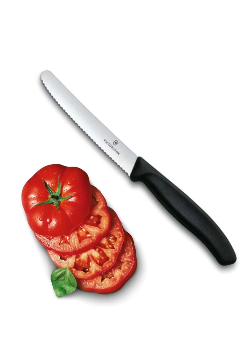 Victorinox - Victorinox 6.7733 Swiss Classic Paring 4" Serrated Blade Black - Image 1