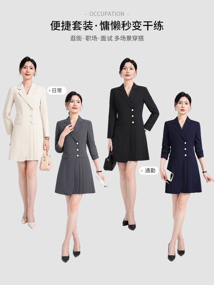 Professional Suit Dress Long Sleeve Women'S 2024 Autumn Dress Interview Advanced Formal Occasion Work Clothes Formal Dress - Image 2