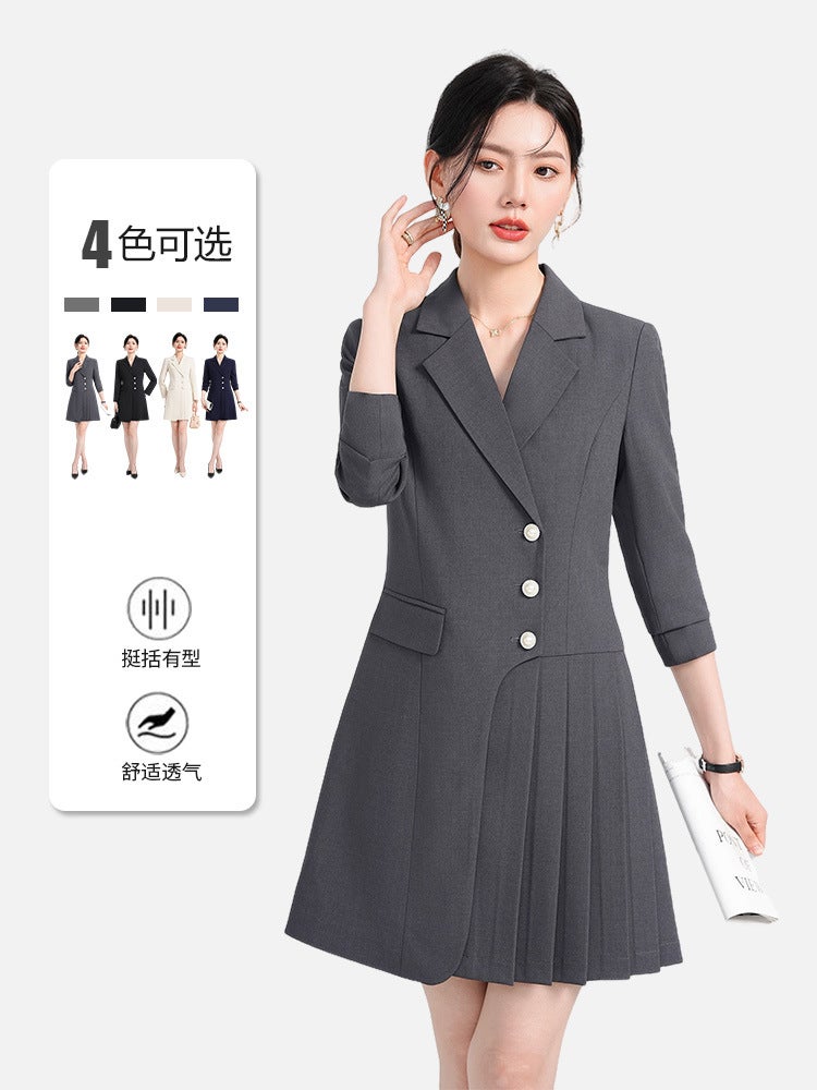 Professional Suit Dress Long Sleeve Women'S 2024 Autumn Dress Interview Advanced Formal Occasion Work Clothes Formal Dress - Image 3