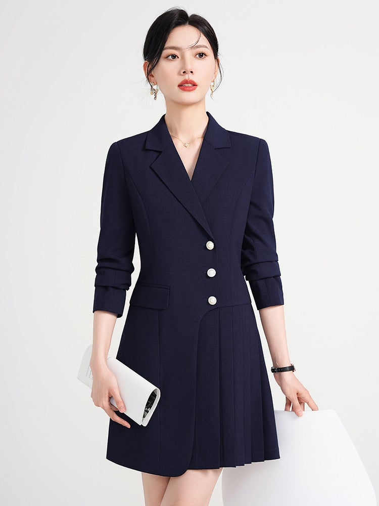 Professional Suit Dress Long Sleeve Women'S 2024 Autumn Dress Interview Advanced Formal Occasion Work Clothes Formal Dress - Image 5