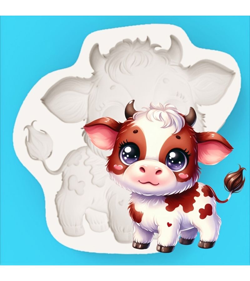 Cow Calf Chocolate Fondant Cake Silicone Mold Creative Shaping Tool - Image 1