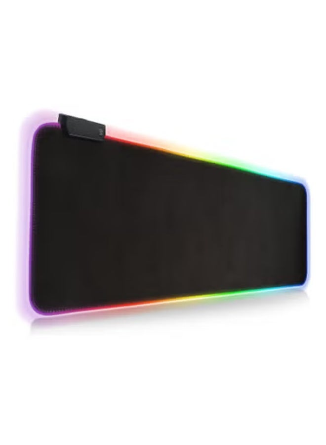 لوحة ماوس RGB كبيرة جدًا | لوحة ماوس ألعاب كبيرة بقاعدة غير قابلة للانزلاق 800 × 300 × 3 مم | لوحة مفاتيح بإضاءة LED ملونة مناسبة للبث المباشر والألعاب والعمل