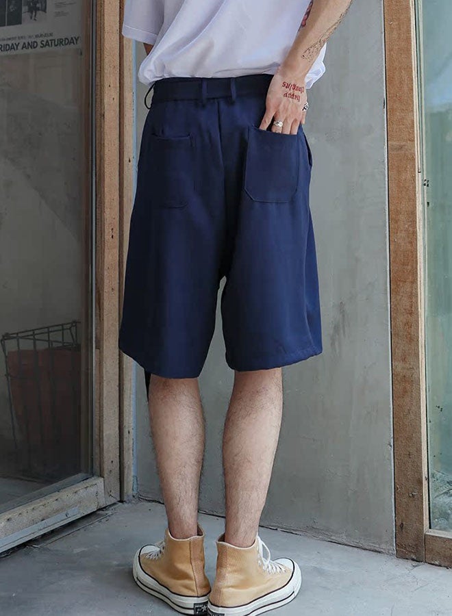Summer men's straight loose shorts-blue - Image 5