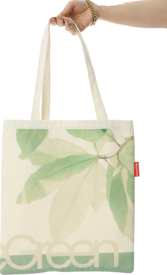 Baghashtag Save Green Printed Cloth Bag