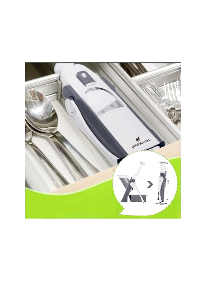 PROMASS قطاعة خضار آمنة من ONCE FOR ALL، قاطع طعام، مقطع سريع، قطع فواكه، بطاطس مقلية فرنسية، جوليان - Image 2