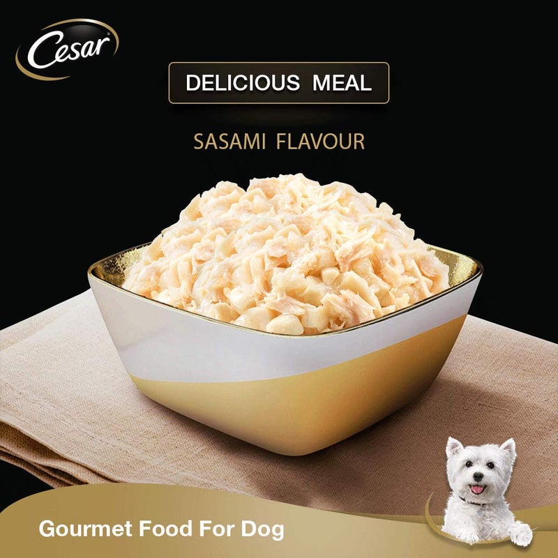 Cesar Premium Adult Wet Dog Food (Gourmet meal), Sasami & Vegetables, 70g Pouch - Image 3