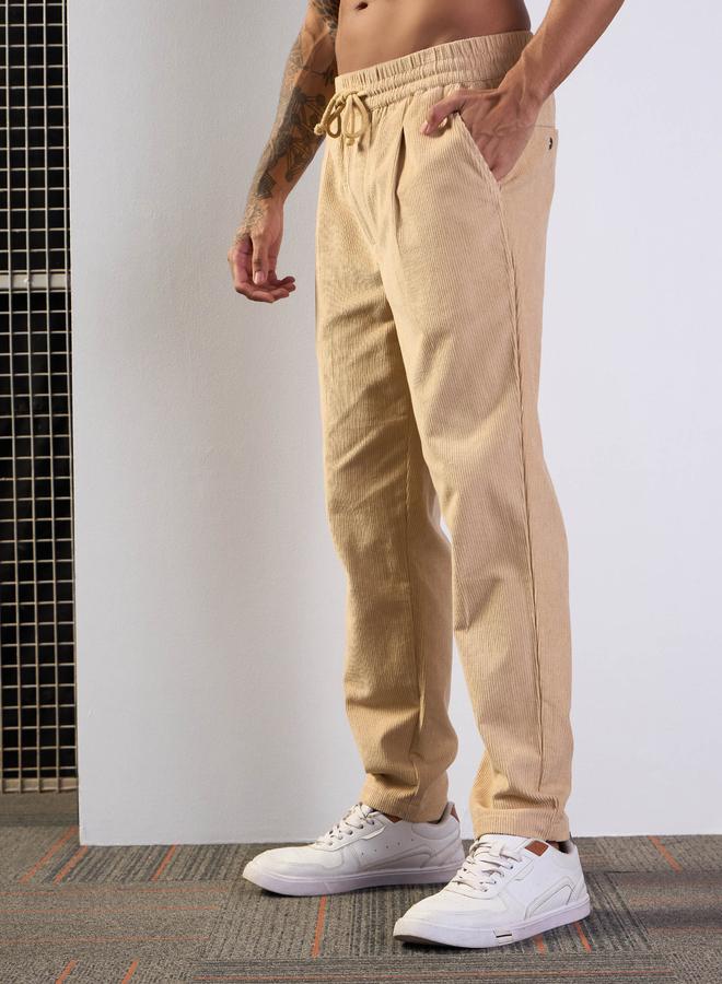 Mascln Sassafras Mascln Sassafras Mid Rise Corduroy Pants with Drawstring - Image 3