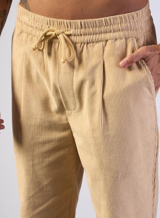 Mascln Sassafras Mascln Sassafras Mid Rise Corduroy Pants with Drawstring - Image 4