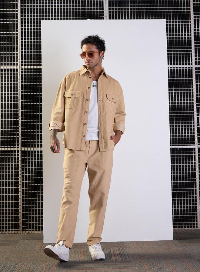 Mascln Sassafras Mascln Sassafras Mid Rise Corduroy Pants with Drawstring - Image 2