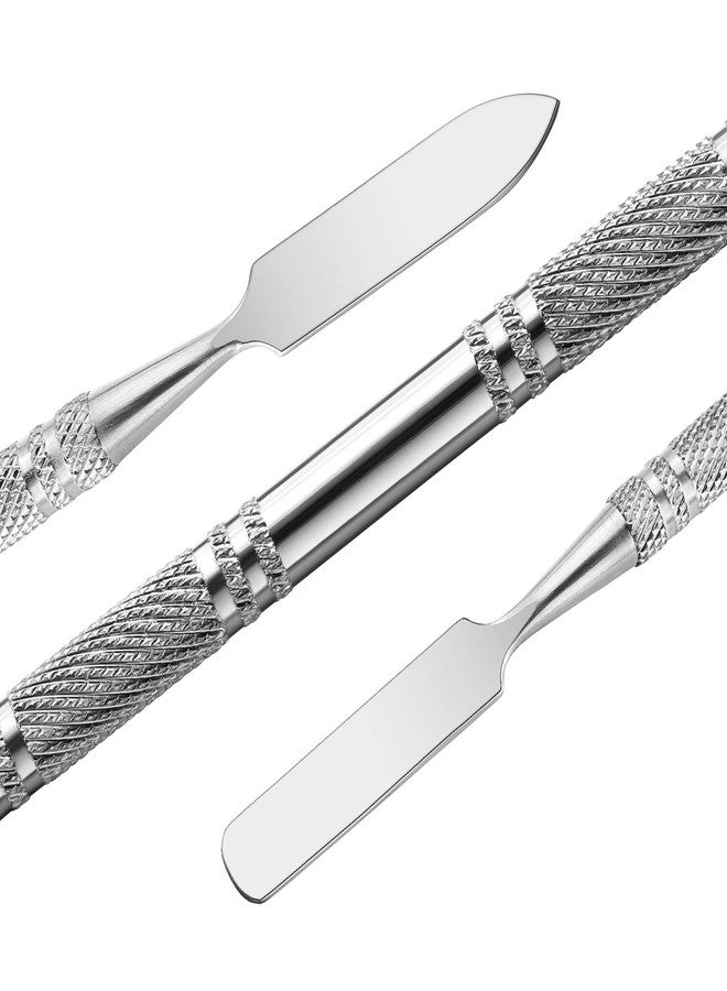 Wismee 5Pcs Makeup Spatula tool metal Set Professional Beauty Stainless Steel Cosmetics Mixer Long Metal Spatula Depotting Mixing Tool (#2) - Image 4