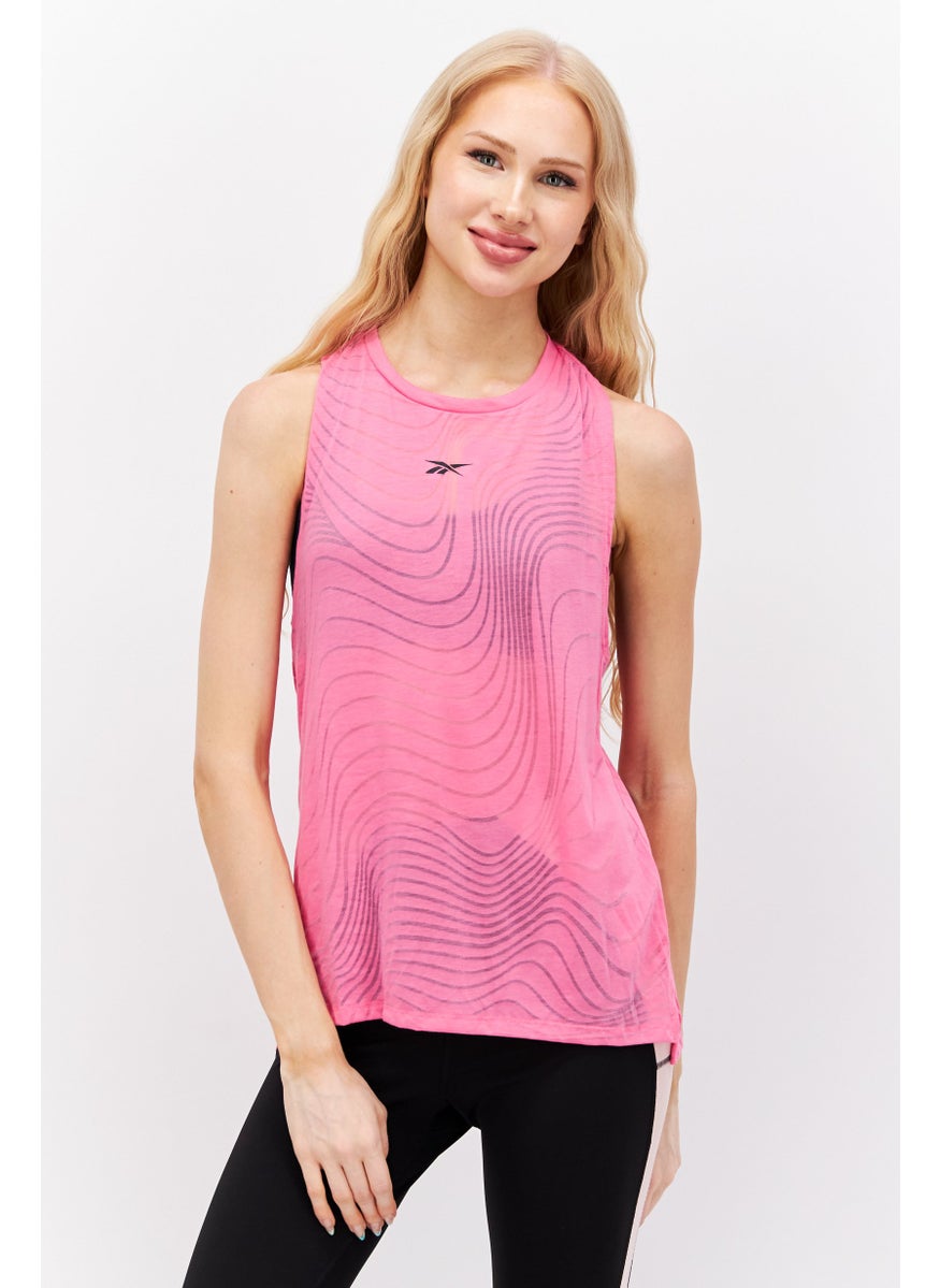 Reebok - Women Sportswear Fit  Sleeveless Training Tank Top, Pink - Image 1