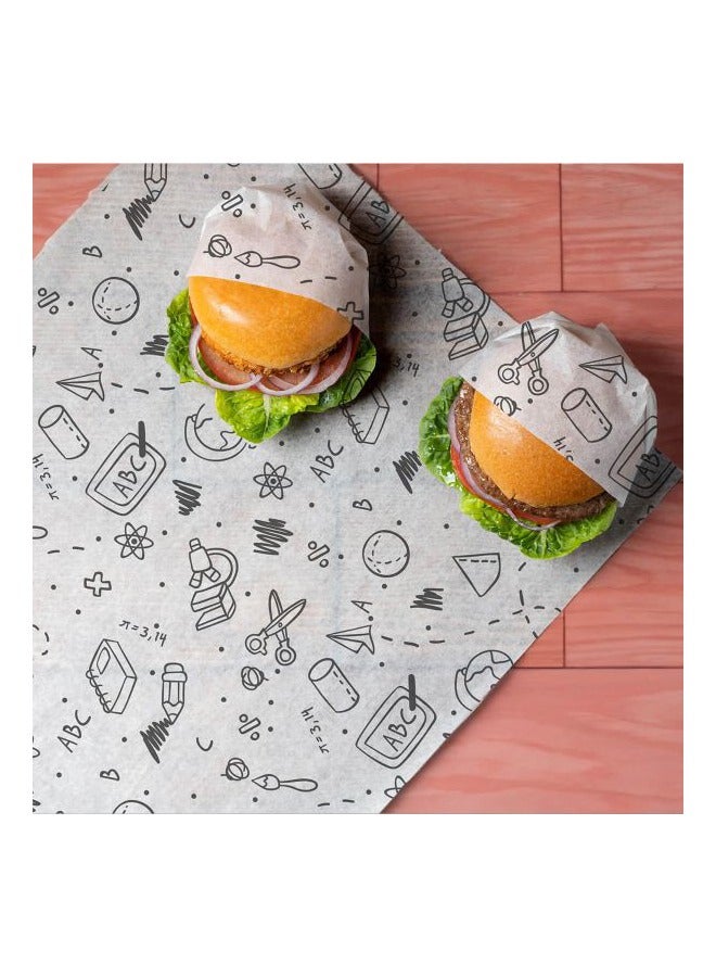 ورق تغليف الوجبات الخفيفة 50 ورقة مثالية للسندويشات والأطعمة الطازجة