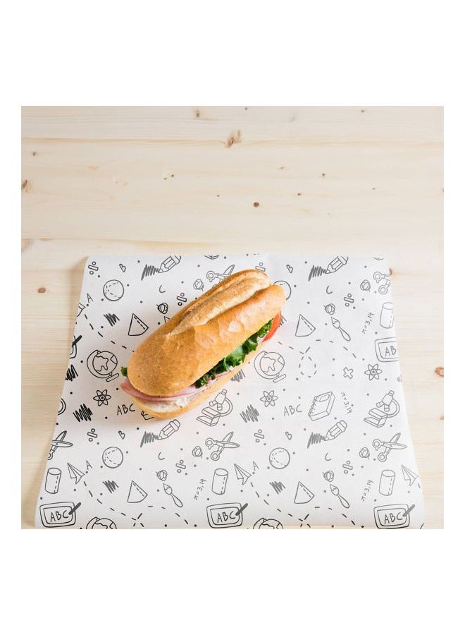 ورق تغليف الوجبات الخفيفة 50 ورقة مثالية للسندويشات والأطعمة الطازجة