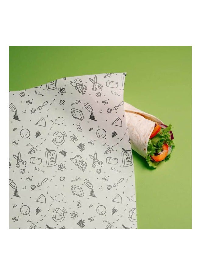 ورق تغليف الوجبات الخفيفة 50 ورقة مثالية للسندويشات والأطعمة الطازجة