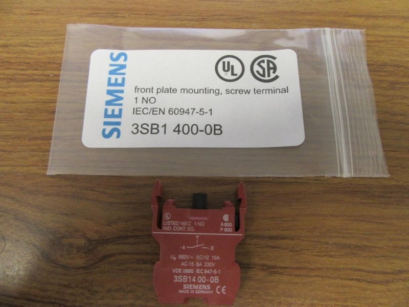 Siemens 3SB14000B Contact Block 6amp 230V - Image 1