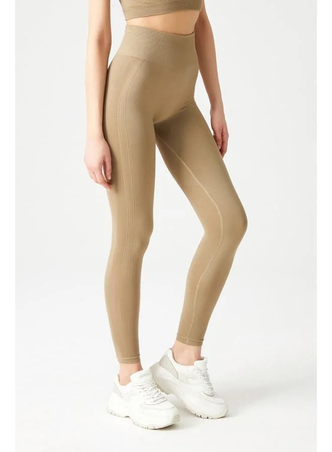 Los Ojos Vizon High-Waist Seamless Shaping Sports Leggings – Stripes.