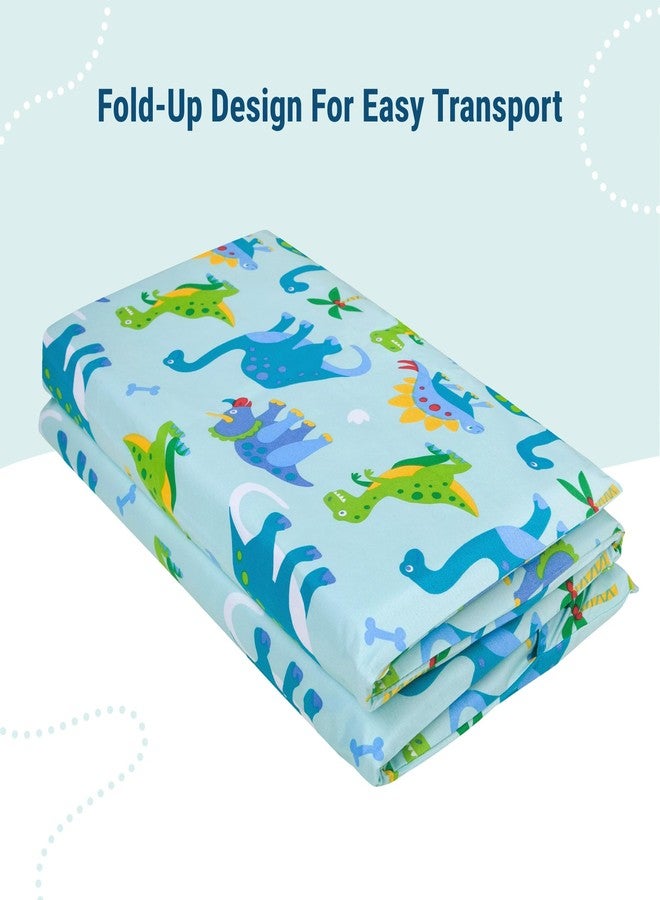 Wildkin Kids Microfiber Nap Mat Cover - Soft, Durable & Fits 1.5" Vinyl Sleep Mats (Dinosaur Land) - Image 4