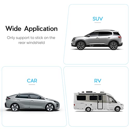 Pixelman Rear Camera Holder, Dash Cam Mount for Rear Windshield, Car Recorder Backup Bracket for Rearview Mirror, Reverse Camera Mount for SUV, Truck, RV, Auto - Image 4