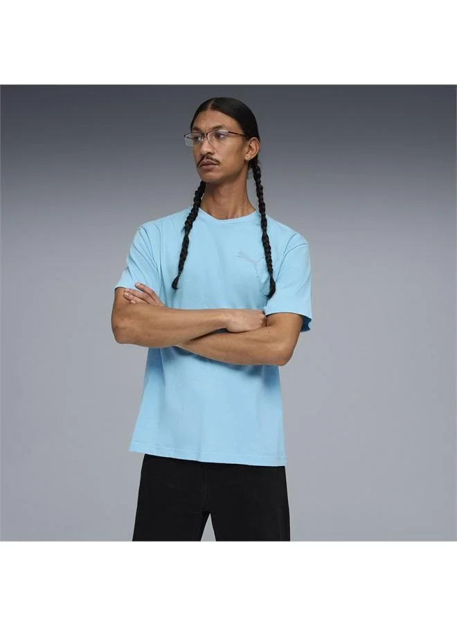 بوما تيشرت Essentials واسع ومزين بشعار PUMA Cat المطوّر للرجال