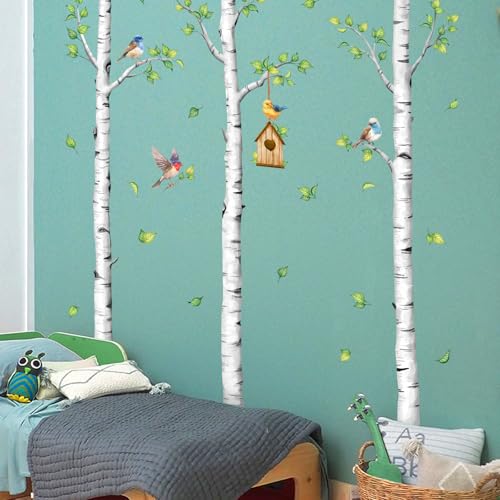 Decvictor Large Birch Tree Wall Decals, White Realistic Tree Wall Stickers Peel and Stick Wall Decal Waterproof Wall Art Sticker for Aisle Bedroom Office Sofa TV Backdrop Home Decor (H: 67.3 in) - Image 4