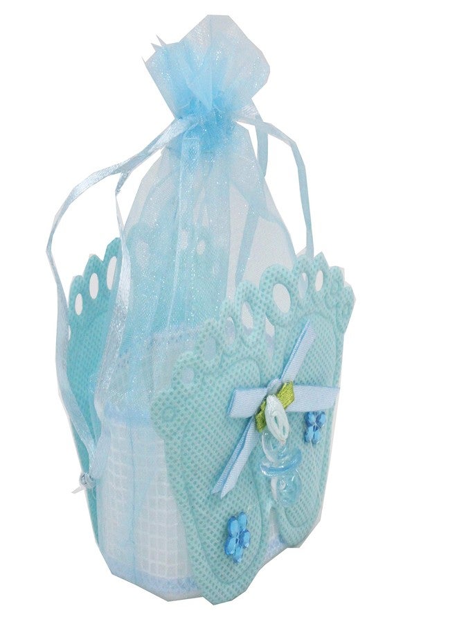 Jades : Baby Themed Favor Treat Bag- Baby Themed Party Candy Pouch-Baby Shower Treat Pouch-Baby Themed 1st Birthday Favor-Baby Themed Return Gift (Blue Set of 6 -A) - Image 2