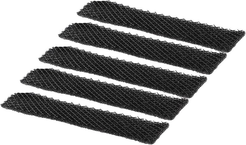 وسادات مرشح استبدال مكيف الهواء من ميديا 5 قطع 215 × 50 مم شبكة مضادة للغبار ثلاثية الطبقات باللون الأسود - Image 2