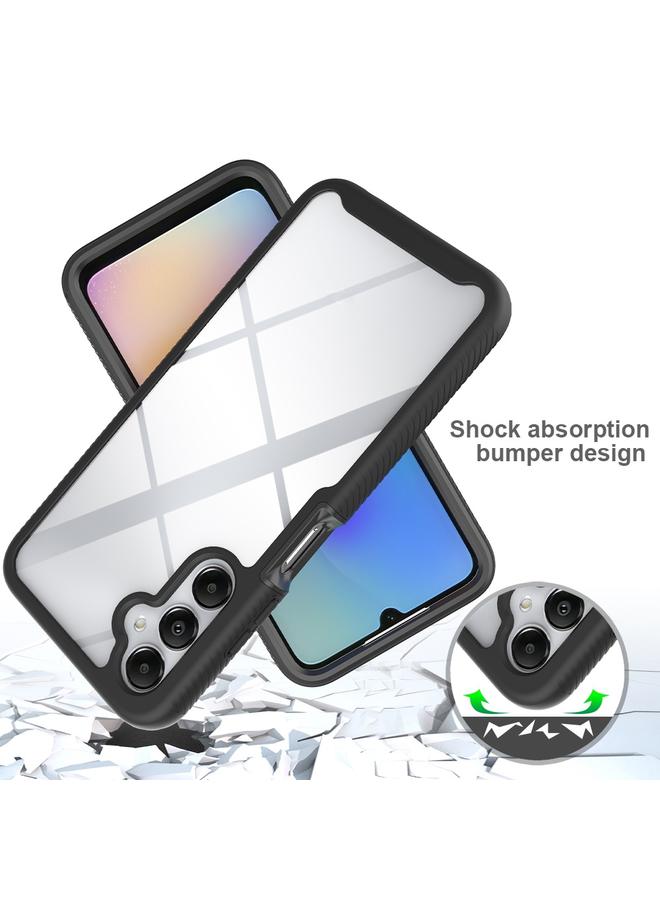 اس-توب جراب لهاتف Samsung Galaxy A05s Starry Sky بلون سادة من سلسلة PC + TPU مع غلاف PET - Image 4