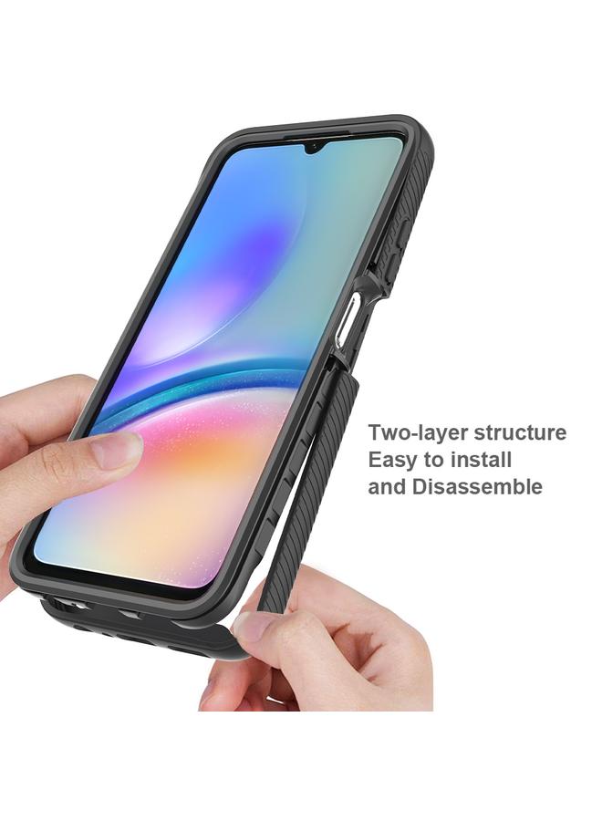 اس-توب جراب لهاتف Samsung Galaxy A05s Starry Sky بلون سادة من سلسلة PC + TPU مع غلاف PET - Image 3