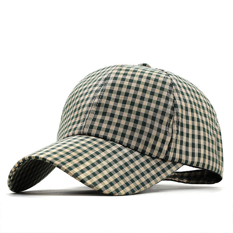 Baseball Cap Unisex Stripe Plaid Spring Summer Sun Protection Hat - Image 3