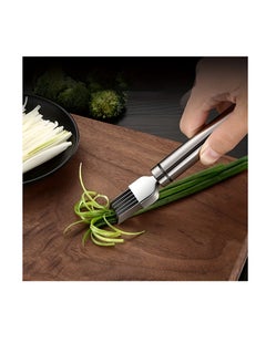 Generic 1pc, Multifunctional Stainless Steel Grater, Scallion Separator, For Scallion And Onion, Garlic Fruit And Vegetable, Portable With Protective Cover Kitchen Cooking Tool  - Image 3