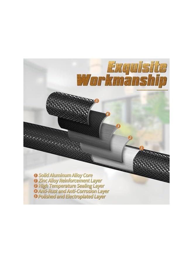 The Bros مقابض الخزائن، عبوة 10 مقبض خزانة مزخرف، مقابض درج المطبخ، مقابض خزانة معدنية، مقابض خزانة لأدراج الخزائن، مقابض خزانة بطول 128 مم - Image 2