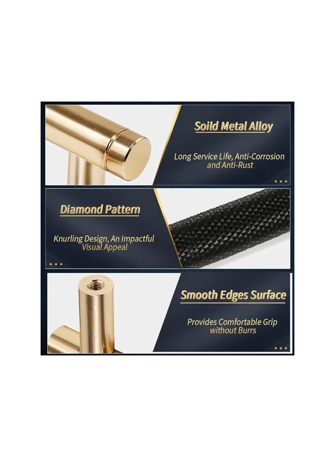 The Bros مقابض الخزائن، عبوة 10 مقبض خزانة مزخرف، مقابض درج المطبخ، مقابض خزانة معدنية، مقابض خزانة لأدراج الخزائن، مقابض خزانة بطول 128 مم - Image 3