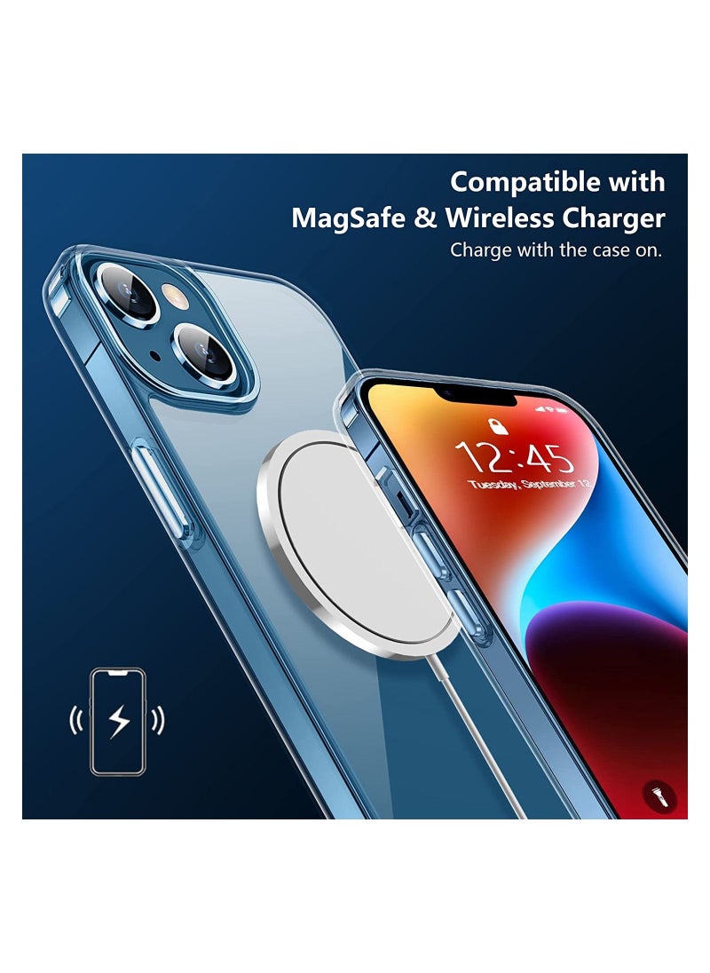 Iphone 14 Plus clear case Anti Yellowing, Anti Drop Anti-scratch Comfortable hold Shock Absorbing (Iphone 14 Plus)