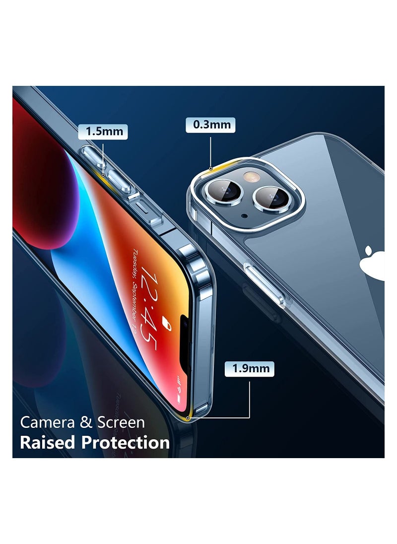 Iphone 14 Plus clear case Anti Yellowing, Anti Drop Anti-scratch Comfortable hold Shock Absorbing (Iphone 14 Plus)