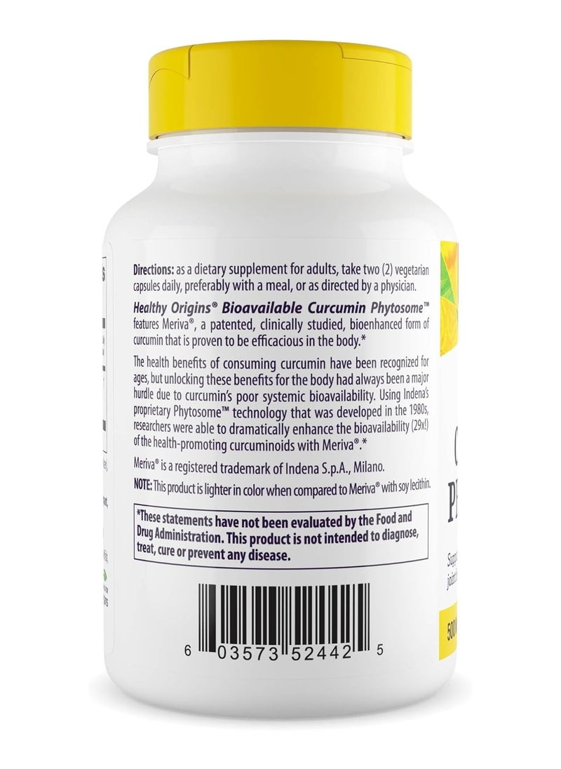 Healthy Origins - Bioavailable Curcumin Phytosome Supports Eye And Joint Health Dietary Supplement ( Meriva ) 500 Mg, 60 Veggie Caps - Image 1