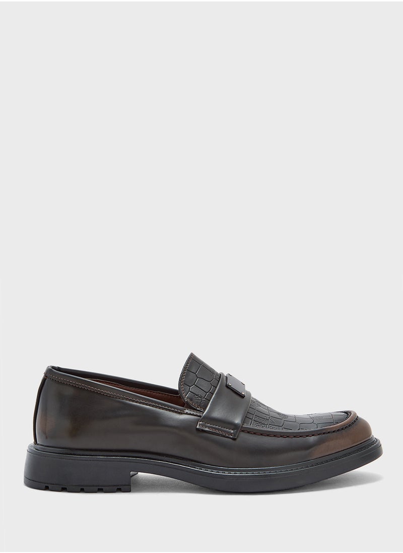 Robert Wood Croc Emboss Formal Loafers  - Image 1